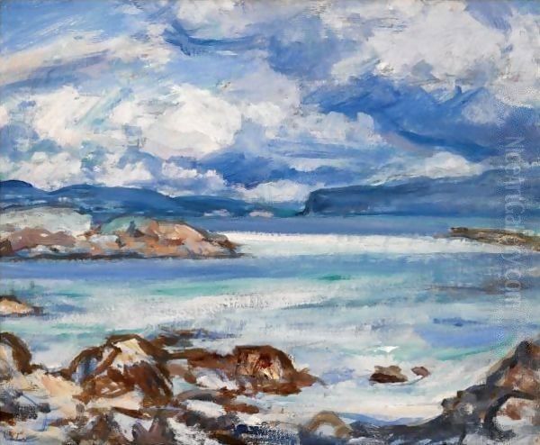 Cloudy Sky, Iona Oil Painting by Samuel John Peploe