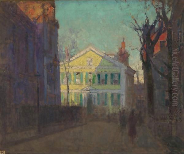 The Street Beyond Oil Painting by Paul Cornoyer