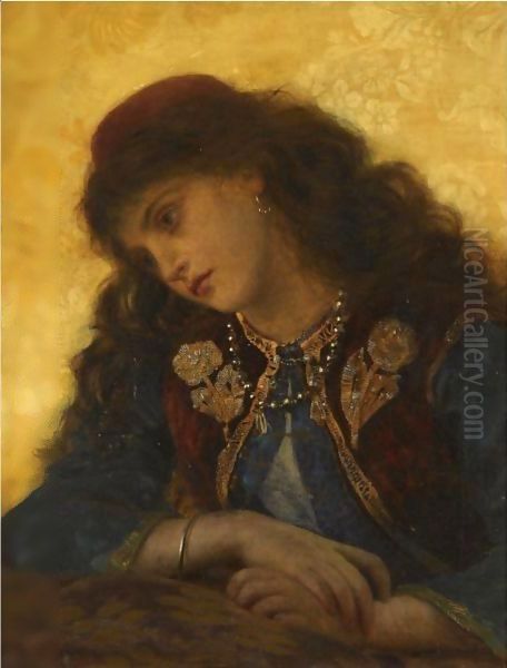 A Greek Girl Oil Painting by Sophie Gengembre Anderson