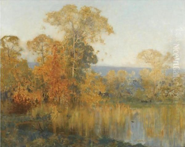 Morning Oil Painting by Sir Alfred East