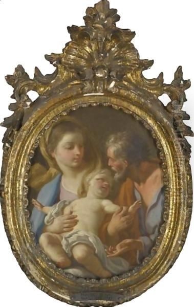 The Holy Family Oil Painting by Francesco de Mura