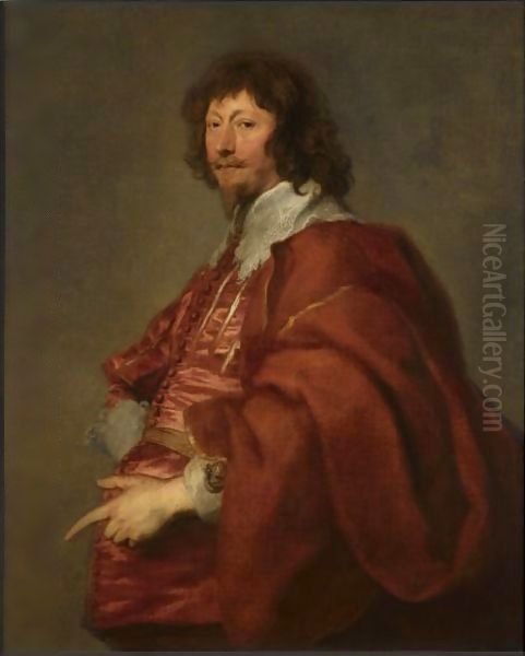 Portrait Of Endymion Porter (1587-1649) Oil Painting by Sir Anthony Van Dyck