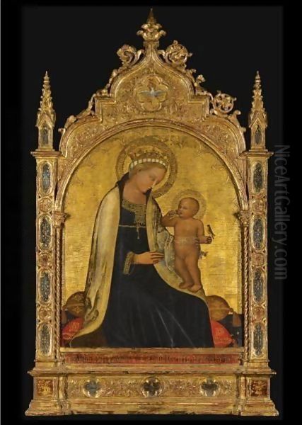 Madonna Of Humility Oil Painting by Domenico da Montepulciano Pietro di