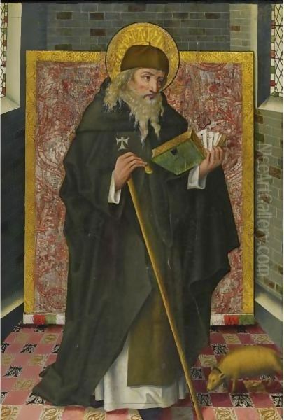 Saint Anthony Abbot Oil Painting by Spanish Unknown Masters