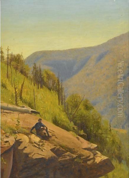 Summer In The Hills Two Paintings Oil Painting by Jervis McEntee