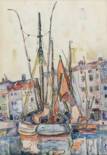 Port De La Rochelle Oil Painting by Paul Signac