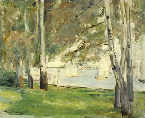 Birch Trees On The Banks Of Wannsee, To The East Oil Painting by Max Liebermann