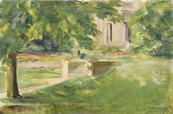 House And Terrace To The Southwest Oil Painting by Max Liebermann