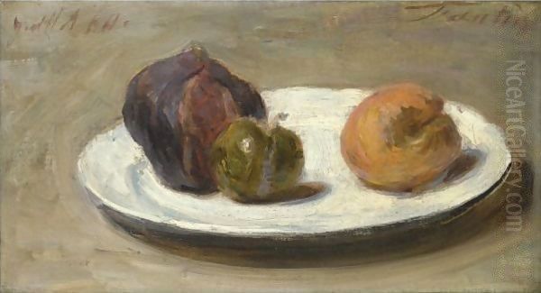 Figues, Reine-Claude Et Abricot Oil Painting by Ignace Henri Jean Fantin-Latour