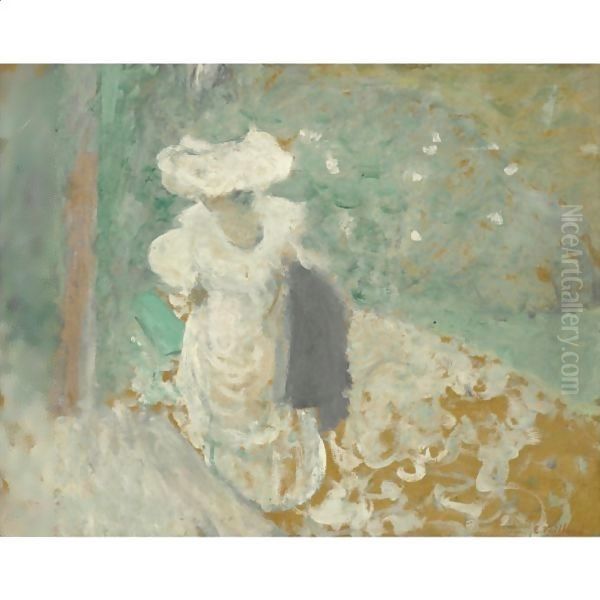 Lucy Hessel Sur Un Chemin A Vasouy Oil Painting by Jean-Edouard Vuillard