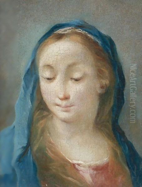 Head Of The Virgin Oil Painting by Francesco Guardi