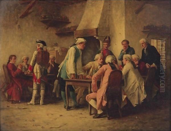 Matters Of Import Oil Painting by Benjamin Eugene Fichel