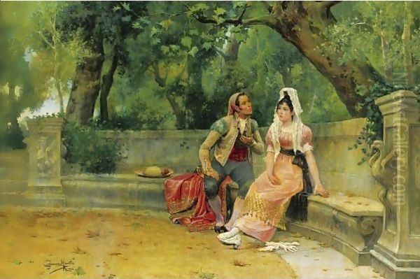 The Proposal Oil Painting by Juan Gimenez y Martin