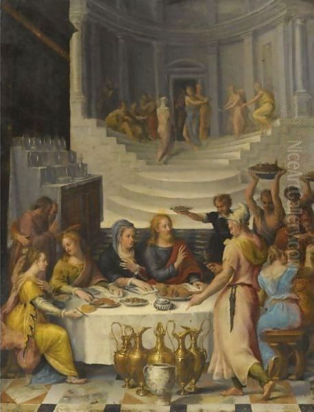 Marriage Feast At Cana Oil Painting by Lavinia Fontana