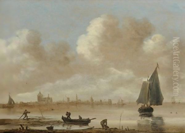 View Of The City Of Veere Oil Painting by Jan van Goyen