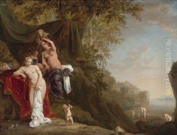 Nymphs Bathing Oil Painting by Bartholomeus Breenbergh