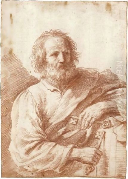 Saint Peter 2 Oil Painting by Giovanni Francesco Barbieri