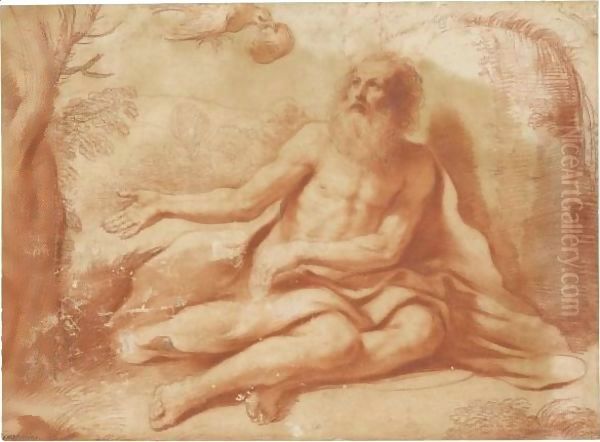 St Paul The Hermit Oil Painting by Giovanni Francesco Barbieri