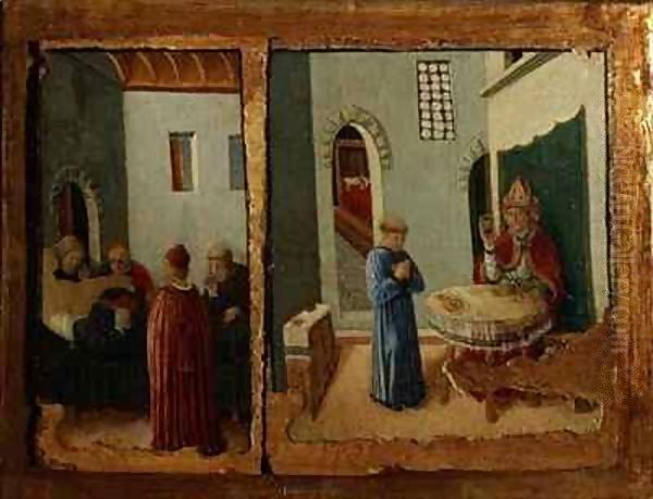 Two Scenes from the life of St. Savino Oil Painting by Giovanni Boccati