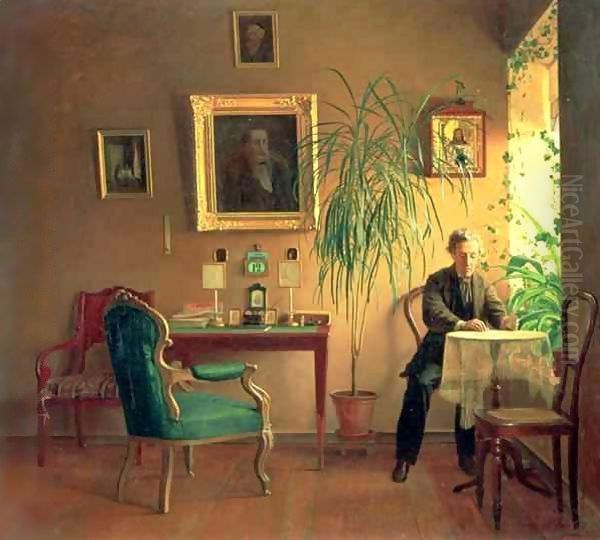 Interior 2 Oil Painting by Aleksei Alekseevich Bobrov