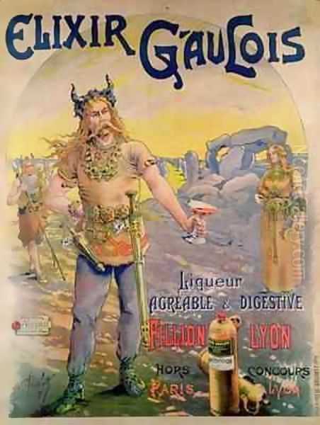 Poster advertising 'Elixir Gaulois' Oil Painting by Georges Blott