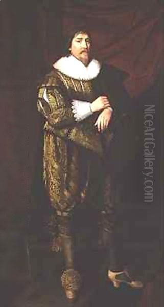 Portrait of Henry de Vere, 18th Earl of Oxford Oil Painting by Abraham van Blijenberch