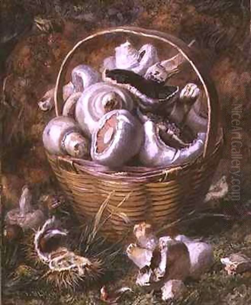 Mushrooms Oil Painting by Jabez Bligh