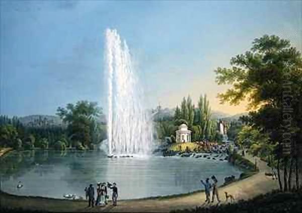 The Great Fountain Oil Painting by Johann Heinrich Bleuler