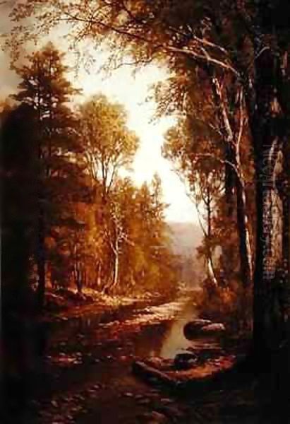 A Meadow Brook, Essex County Oil Painting by H.J. Blauvelt