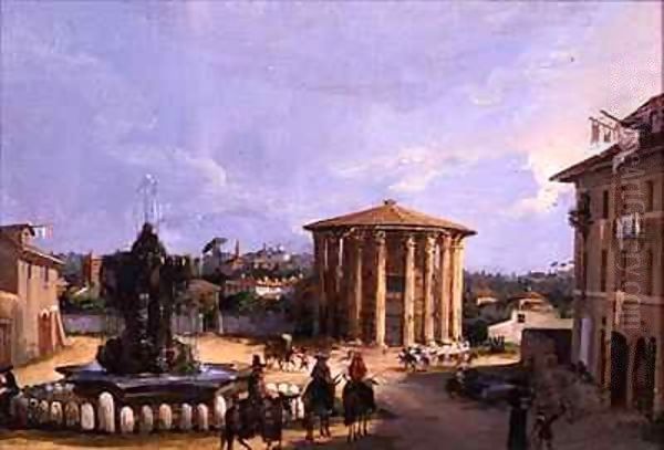 The Temple of Vesta, Rome Oil Painting by Elizabeth Hunter Blair