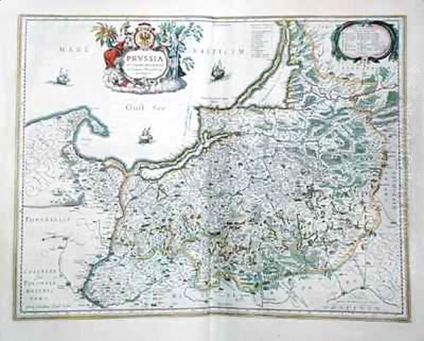 Map of East Prussia Oil Painting by Joan Blaeu