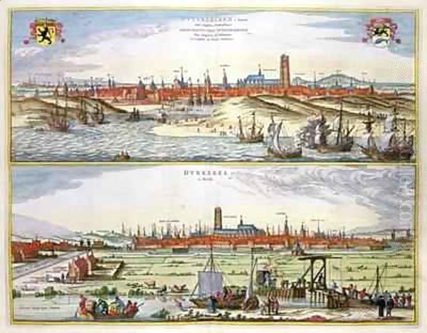 The City of Dunkirk during the Spanish occupation Oil Painting by Joan Blaeu