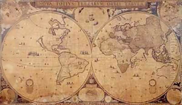 Nova Totius Terrarum Orbis Tabula Oil Painting by Joan Blaeu