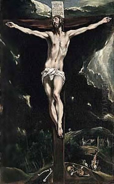 Christ on the cross Oil Painting by El Greco (Domenikos Theotokopoulos)