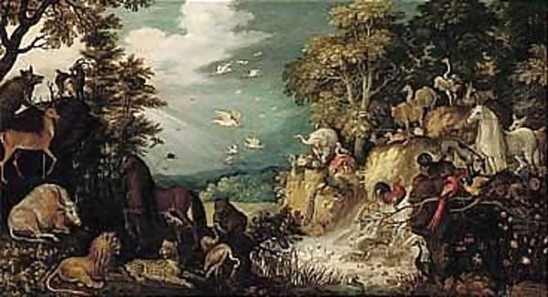 Orpheus Charming The Animals Oil Painting by Roelandt Jacobsz Savery