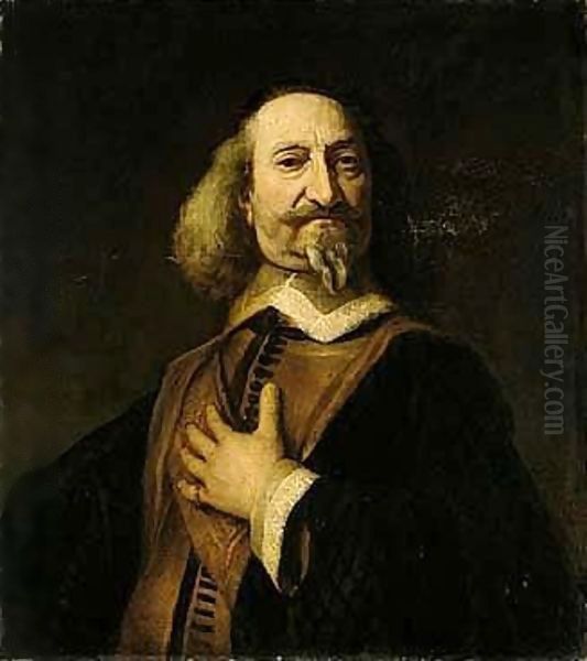 Portrait Of Axel Gustafsson, Count Oxenstierna (1583-1654), Half-length Oil Painting by Samuel Van Hoogstraten