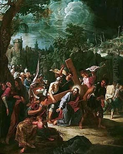 Christ On The Road To Calvary Oil Painting by David The Elder Teniers