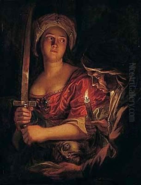 Judith And Holofernes Oil Painting by Antoine Coypel