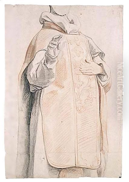 Study Of A Figure In Priest's Robes Oil Painting by Jacob Jordaens