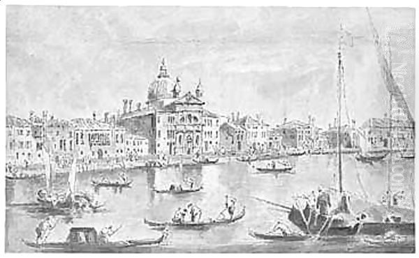 Pen And Black Ink And Grey Wash Oil Painting by Francesco Guardi