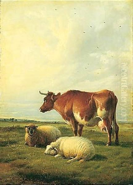 In The Meadows Oil Painting by Thomas Sidney Cooper