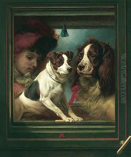 Happy Dogs Oil Painting by Richard Ansdell