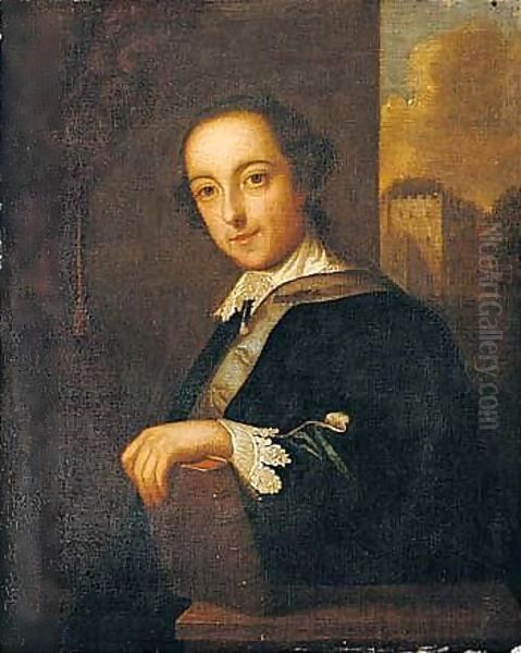 Portrait Of Horace Walpole Oil Painting by John Giles Eccard