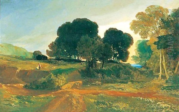 A Wooded Landscape At Whitlingham Near Norwich Oil Painting by John Sell Cotman