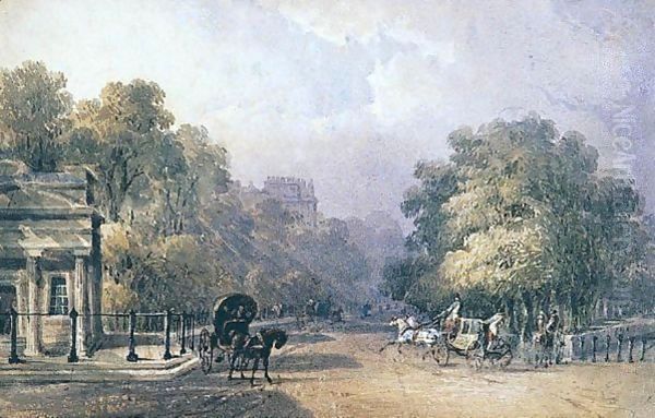 Prince Of Wales Lodge, Hyde Park Oil Painting by Frederick Nash