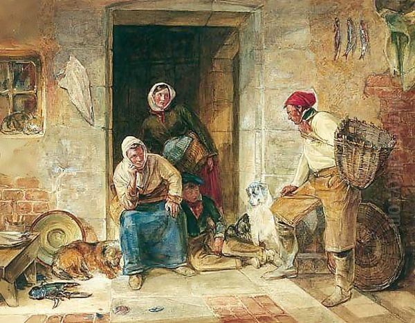 The Fisherman's Return Oil Painting by John Frederick Lewis