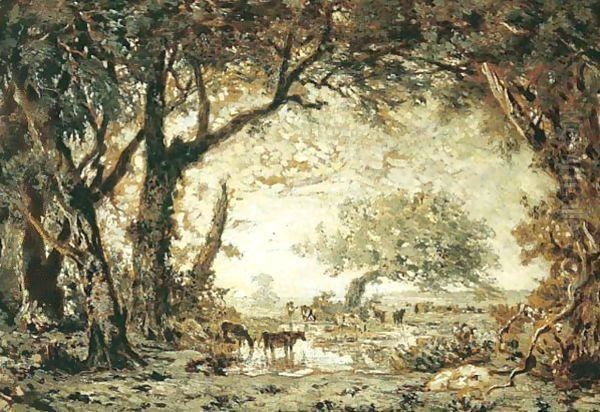 Sortie De Foret Oil Painting by Theodore Rousseau