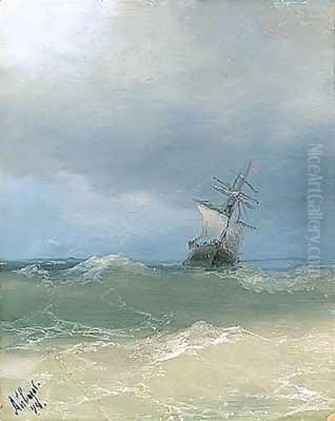 High seas Oil Painting by Ivan Konstantinovich Aivazovsky