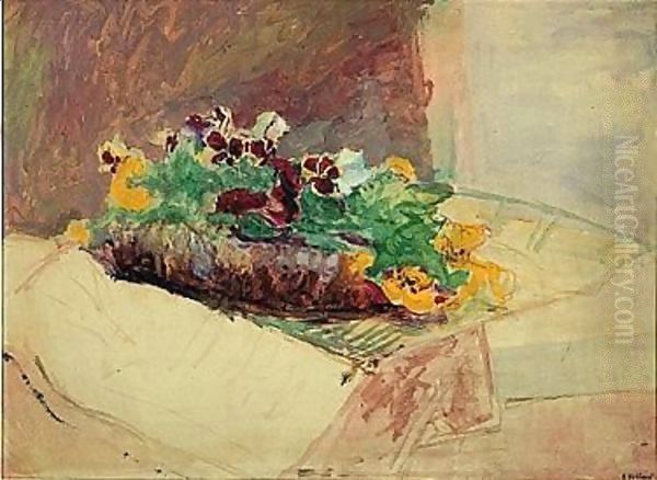 Nature Morte Aux Fleurs Oil Painting by Jean-Edouard Vuillard