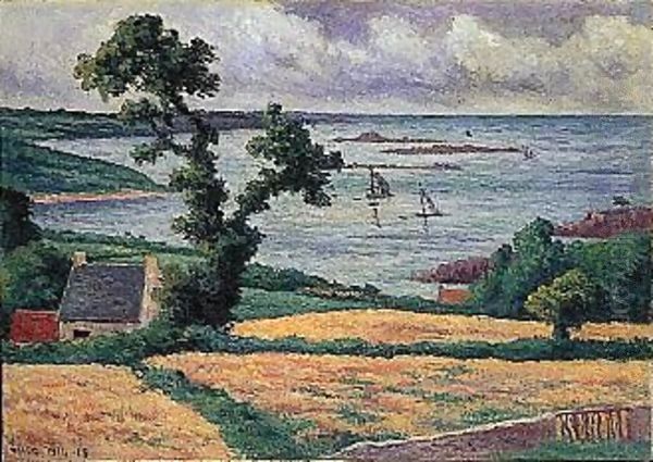 Paysage De Kermouster Oil Painting by Maximilien Luce